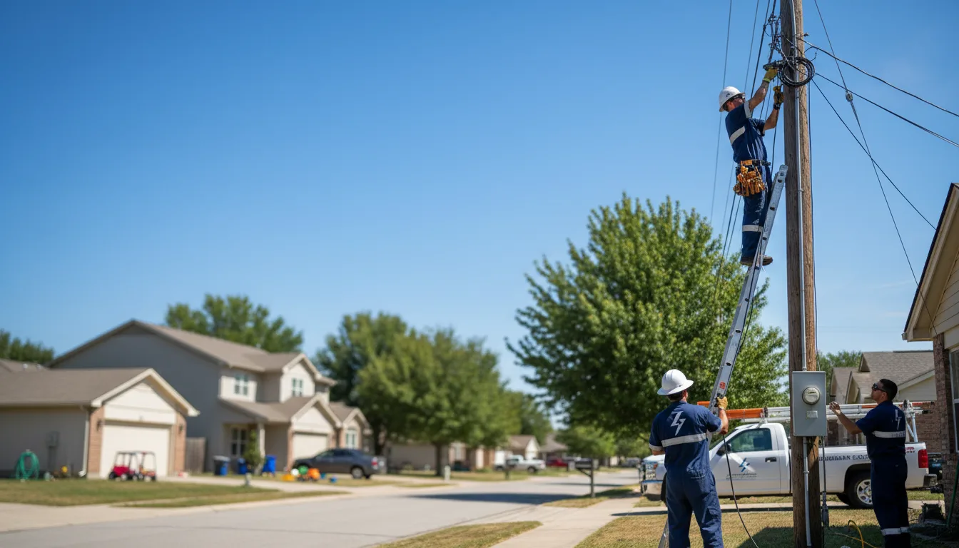 Residential electrician providing installation services in Wellston, OH